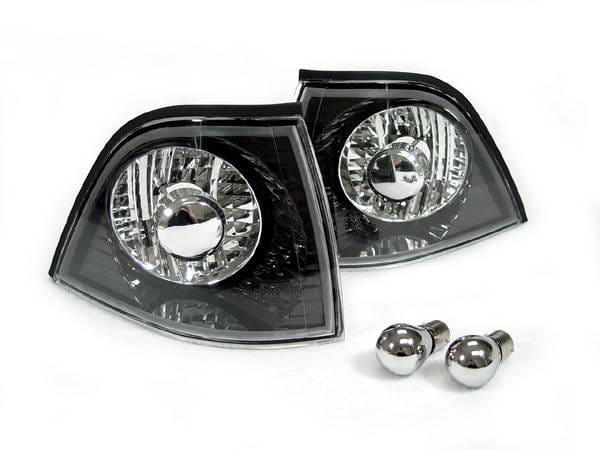 BMW E36 2D/Cabrio Crystal Clear DEPO Black Corner Light