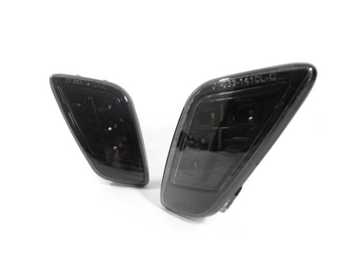 Jeep Wrangler TJ Black Smoke White Led DEPO Side Marker Lights