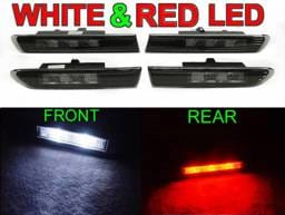 Acura TL 4 Pieces Smoke Front WHITE Led + Rear RED Led DEPO Side Marker Light