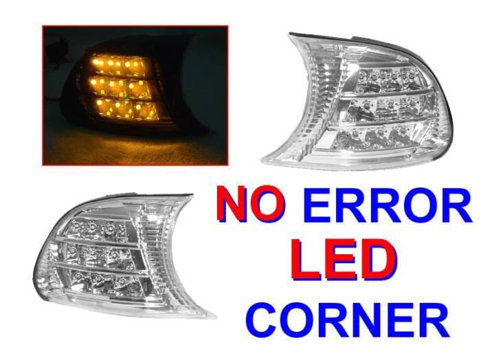 BMW E46 2D/Cabrio Crystal Clear Amber DEPO Led Corner Lights