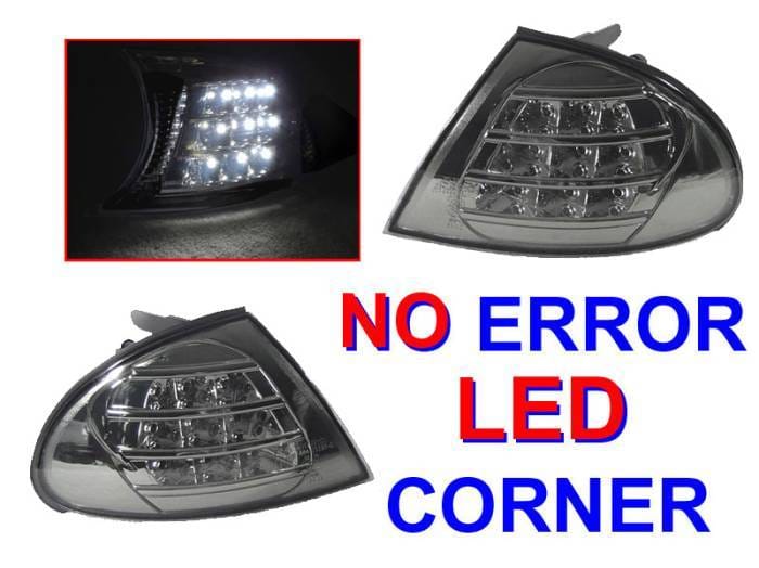 BMW E46 4D/5D Crystal Smoke White DEPO Led Corner Lights
