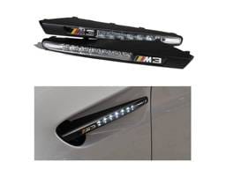 BMW E90/E92/E93 M3 GRILL FENDER WHITE LED CLEAR DEPO SIDE MARKER w/ BLACK FRAME