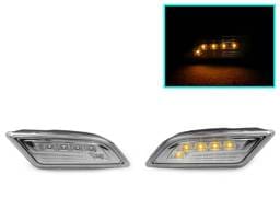 Mercedes W204 Clear Amber Led Bumper DEPO Side Marker Lights