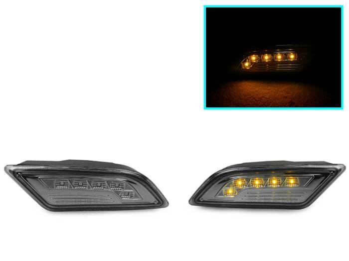 Mercedes W204 Smoke Amber Led Bumper DEPO Side Marker Lights