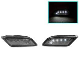 Mercedes W204 Smoke White Led Bumper DEPO Side Marker Lights
