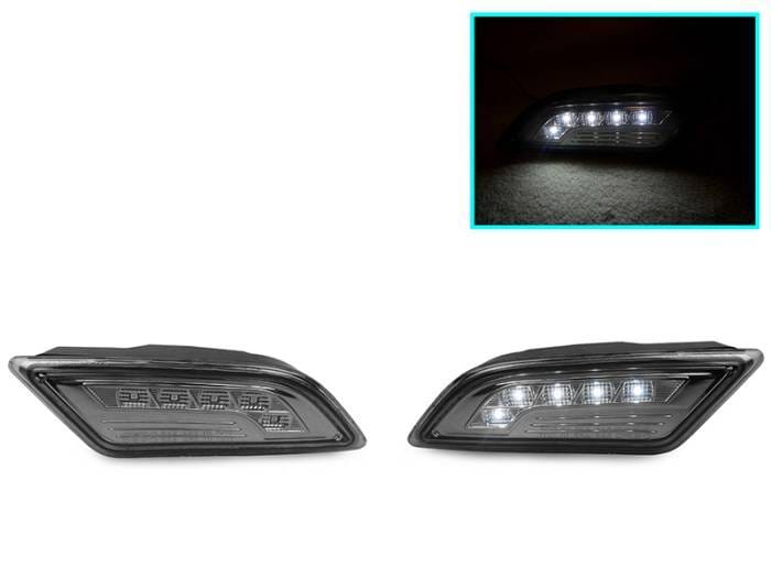 Mercedes W204 Smoke White Led Bumper DEPO Side Marker Lights