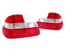 BMW E46 4D Facelift Look Red/Clear/Red 4Pcs DEPO Tail Lights