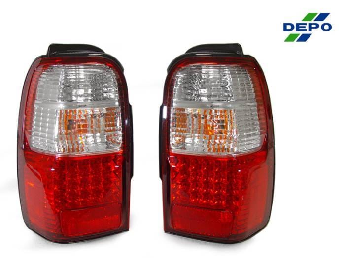 Toyota 4Runner Red/Clear Led Rear DEPO Tail Light