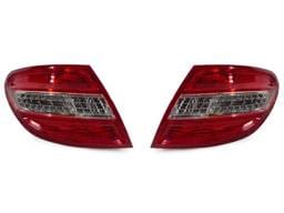 Mercedes W204 Red/Clear Led DEPO Tail Lights