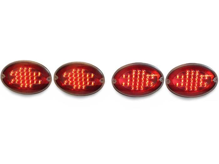 Chevy Corvette C5 Black/Chrome Led 4Pcs DEPO Tail Lights