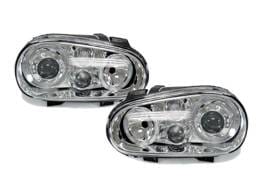 Volkswagen Golf 4 / Gti Chrome Projector Quad Angel DEPO Headlight