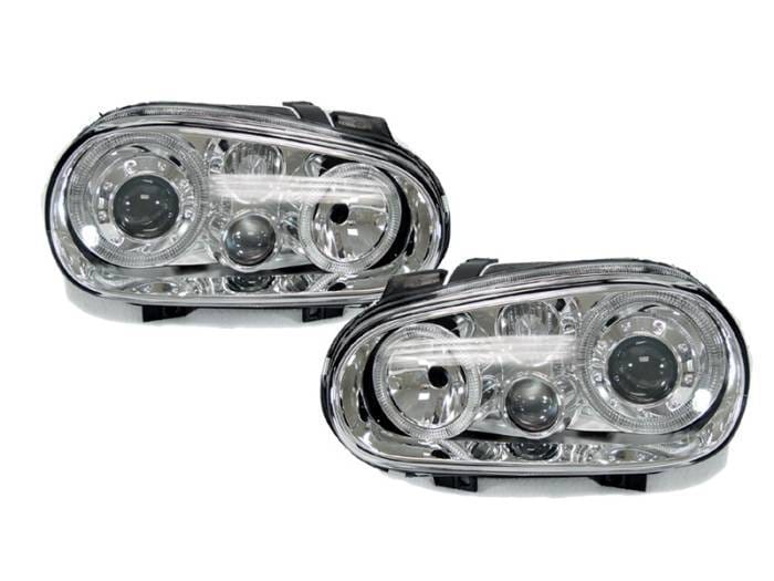 Volkswagen Golf 4 / Gti Chrome Projector Quad Angel DEPO Headlight