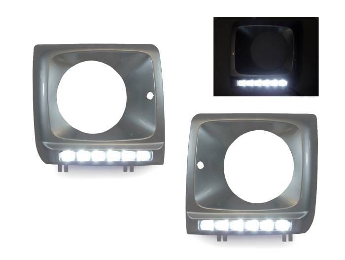 Mercedes W463 G Class DEPO Headlight Bezel W/Led Strip - Silver