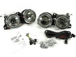 BMW E30 3 Series Smoke Chrome Projector Angel DEPO Headlight + Wiring