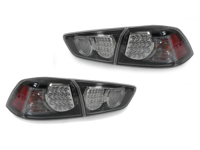 Mistubishi Lancer EVO Red/Black/Clear Led Rear DEPO Tail Light
