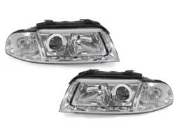 Audi B5 A4 & 00-02 S4 Chrome Projector Euro Am DEPO Headlights Set