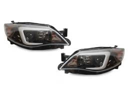 Subaru Impreza/WRX Black C Led Light Bar Projector DEPO Headlight Set -Xenon D2S