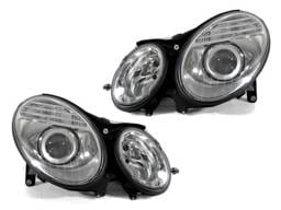 Mercedes E-Class Facelift Chrome Projector DEPO Headlight -D2S Housing w/o AFS
