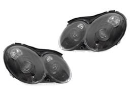 Mercedes W209 Clk-Class Black Projector DEPO Headlight For Halogen Model