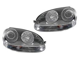 Volkswagen Jetta/Golf 5 Black Projector DEPO Headlight Halogen Model - Lhd