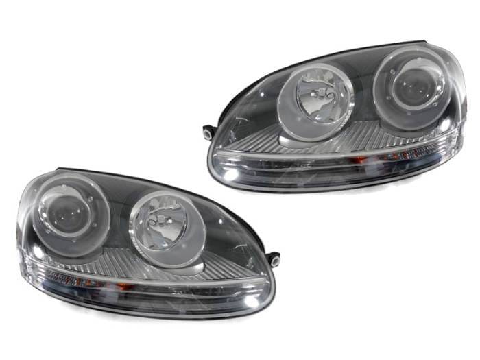 Volkswagen Jetta/Golf 5 Black Projector DEPO Headlight Halogen Model - Lhd