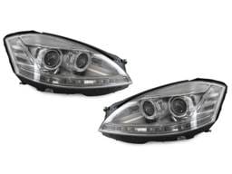 Mercedes W221 S Class Depo Facelift Look Led D1S Projector DEPO Headlight W/ Afs