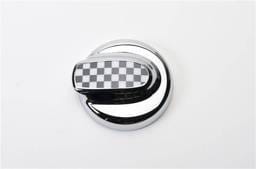 Mini Cooper Putco Fuel Tank Door Cover - Checkered Flag - 400528