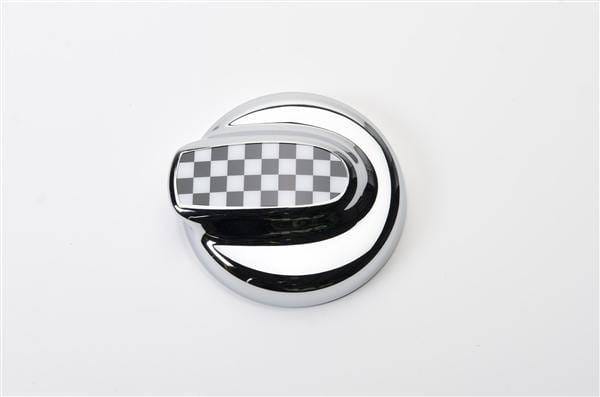 Mini Cooper Putco Fuel Tank Door Cover - Checkered Flag - 400528