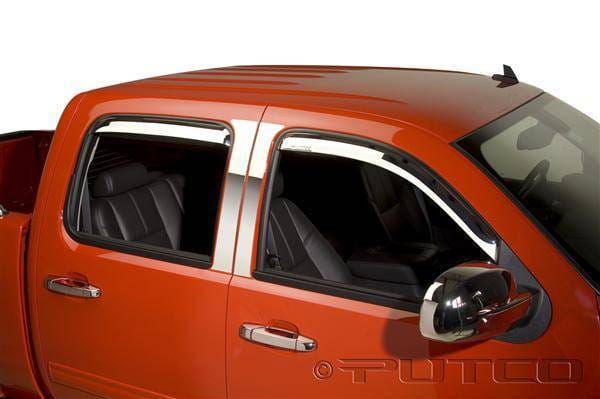 Chevrolet Silverado Putco Element Chrome Window Visors - 480056 thumbnail 2