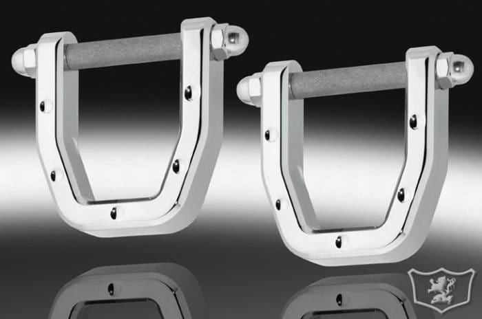 Hummer H2 Defenderworx Front Tow Hooks - Dimpled - Set of 2 - Chrome - H2PDC05002