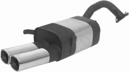 Mitsubishi Eclipse Remus Rear Silencer with Dual Exhaust Tips - Square - 557094 0502