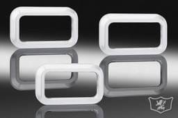 Hummer H2 Defenderworx Mini Light Bezels - Smooth - Set of 3 - Chrome - H2PPC05011