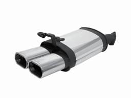 Mercedes-Benz S Class 280SL Remus Rear Silencer with Dual Exhaust Tips - Square - 507093 0510
