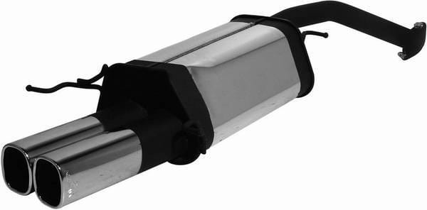 Mazda MX6 Remus Rear Silencer with Dual Exhaust Tips - Square - 457091 0520