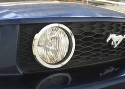 Ford Mustang Pirate Chrome Billet Fog Lamp Bezels - Pair - MU0015SC