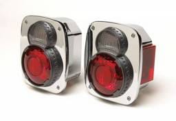 Jeep CJ Rampage Sport Replacement Taillights - Chrome - 5308