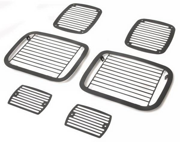 Jeep Wrangler Rampage Stoneguard Set - Billet - Polished - 7427