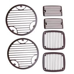 Outland Billet Stone Head Light Guard Kit - Black - 6 Piece - 7627