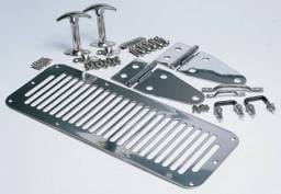 Jeep CJ Rampage Hood Set - Stainless - 7499