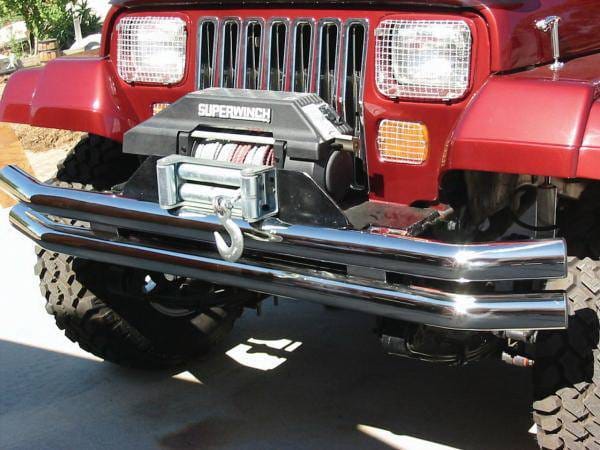 Jeep Wrangler Rampage Double Tube Bumper - Front & Rear without Hoop - Black - 7649