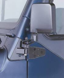 Jeep Wrangler Rampage Mirror Relocation Brackets - Black - 8691