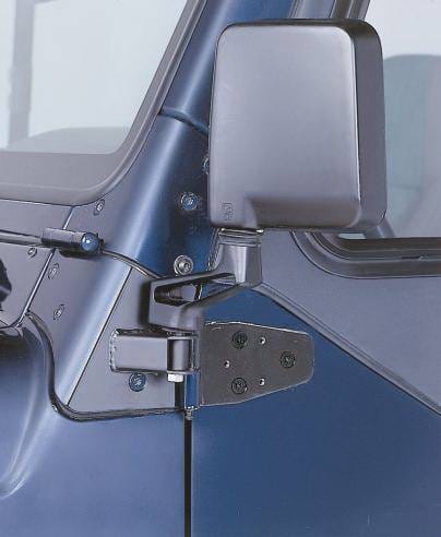 Jeep Wrangler Rampage Mirror Relocation Brackets - Black - 8691