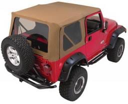 Jeep Wrangler Rampage Complete Top - Frame & Hardware - Steel Doors - Spice Denim - 68717