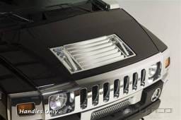 Hummer H2 Putco Chrome Trim Hood Deck Vent - Handles Only - 401047