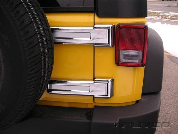 Jeep Wrangler Putco Chrome Rear Hinge Cover - 401266 thumbnail 3