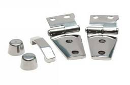 Jeep Wrangler Rampage Hood Kit - Stainless - Hinges - Hood Stops - Footman Loop - 87466