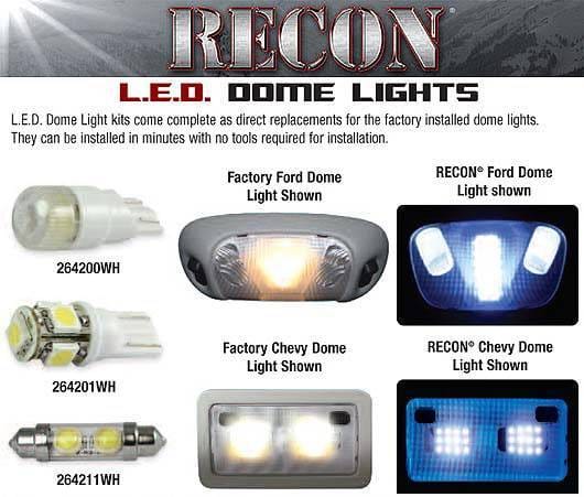Ford Mustang Recon LED Dome Lights - 264166