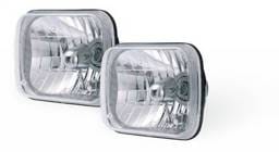 Jeep Wrangler Rampage Headlight Conversion Kit - 200mm Rectangular with Clear Glass Lens - Pair - 5089927