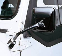 Rugged Ridge Side Mirror - Pair - Painted Black Steel - 11001-02