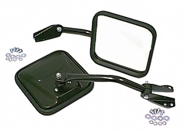 Rugged Ridge Side Mirror - Pair - Painted Black Steel - 11001-02 thumbnail 2